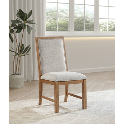 Survista Natural Brown Upholstered Dining Side Chair (Set of 2)