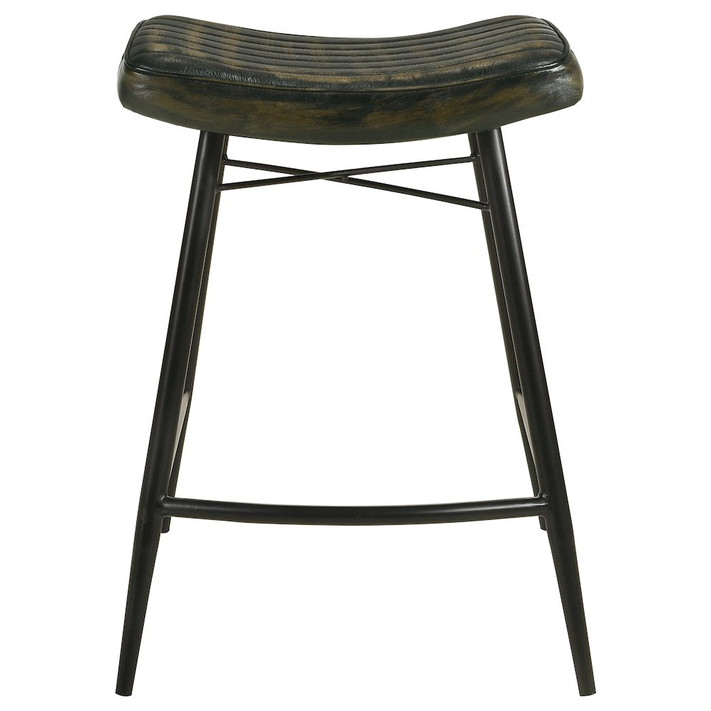 Upholstered Stools with Saddle Seat (Set of 2)