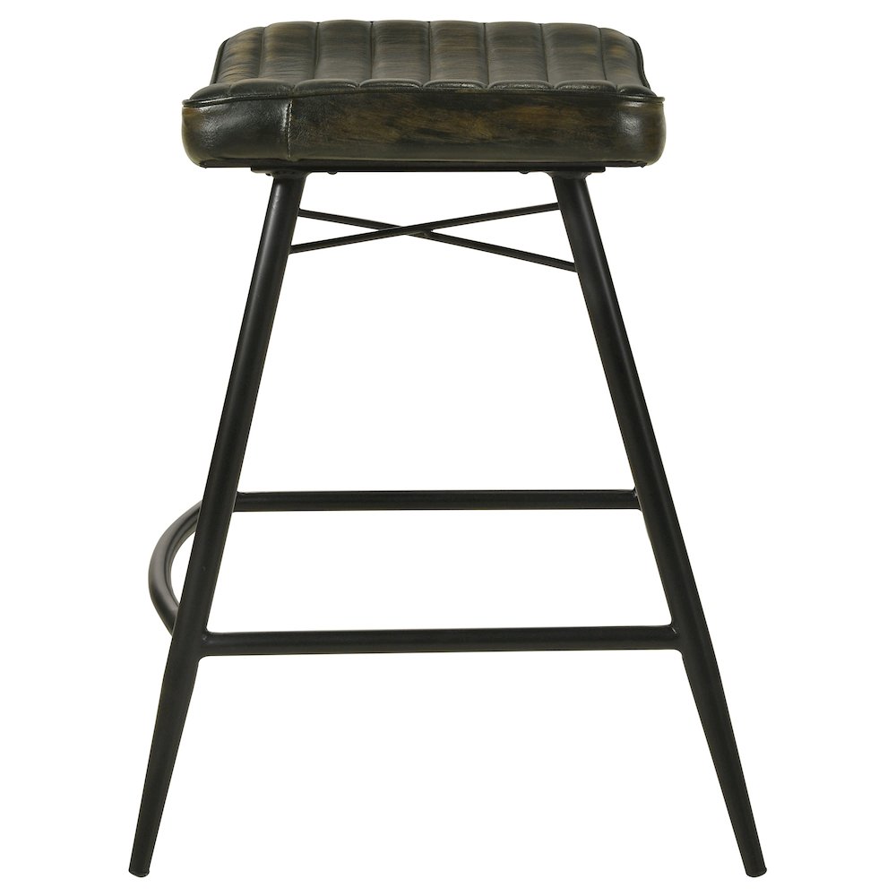 Upholstered Stools with Saddle Seat (Set of 2)