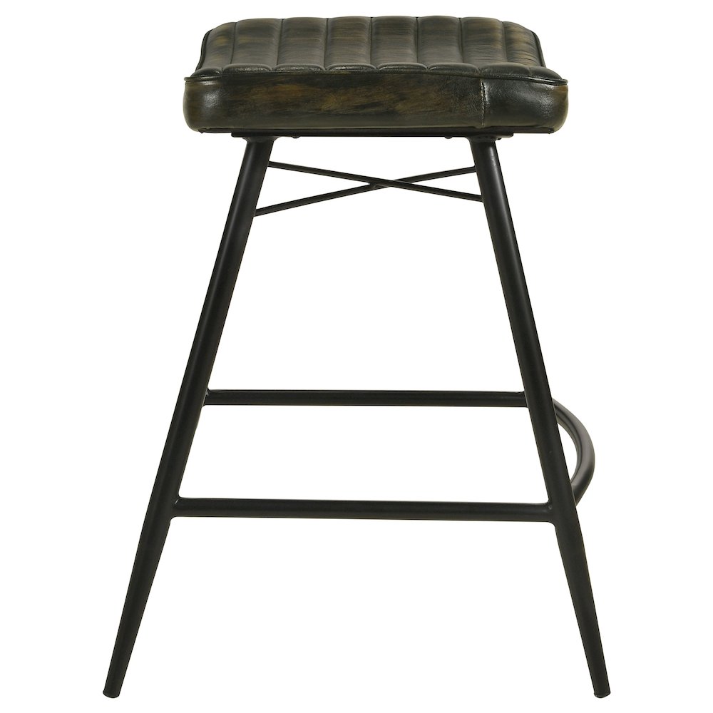 Upholstered Stools with Saddle Seat (Set of 2)