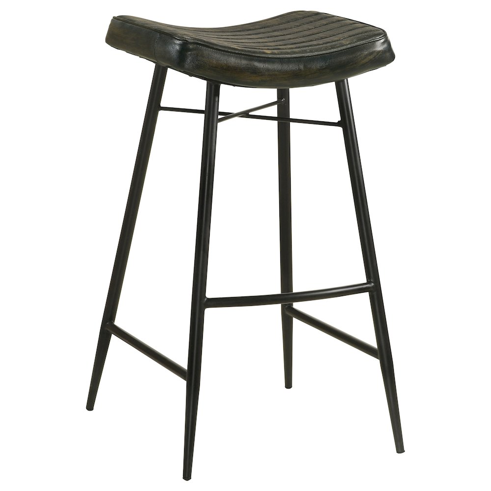 Upholstered Stools with Saddle Seat (Set of 2)