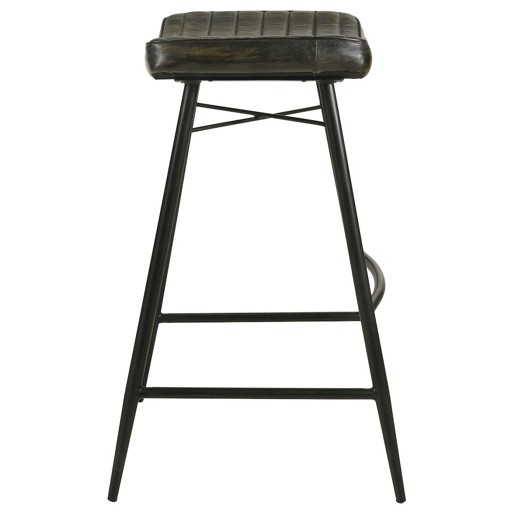 Upholstered Stools with Saddle Seat (Set of 2)