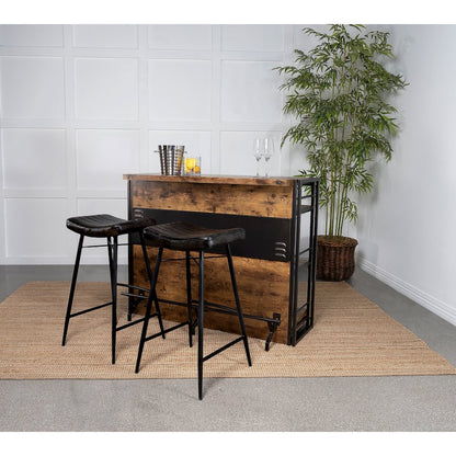 Upholstered Stools with Saddle Seat (Set of 2)