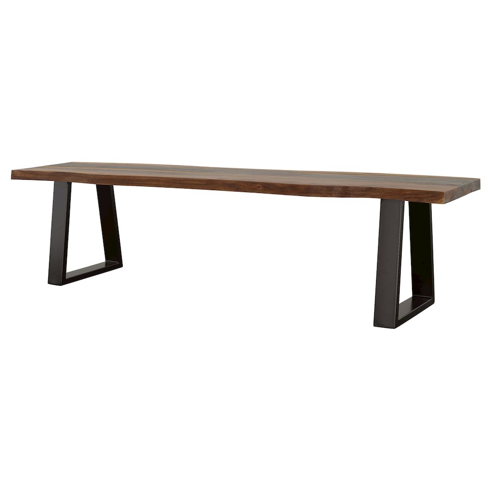 Grey Sheesham and Black Bench