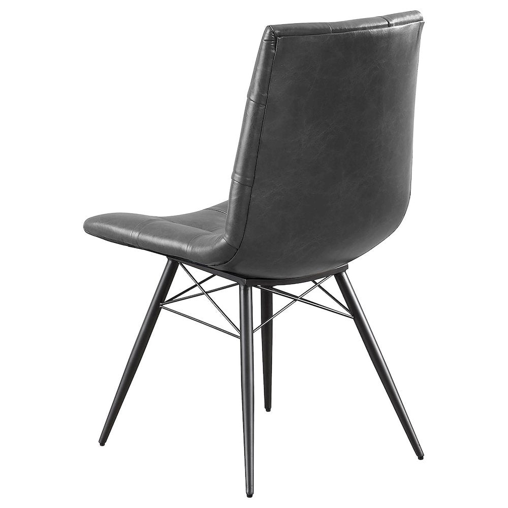 and Gunmetal Tufted Back Upholstered Dining Chairs (Set of 4)