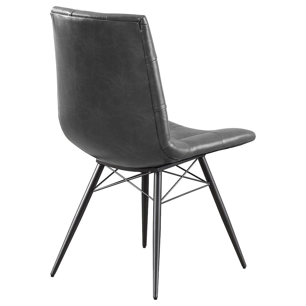 and Gunmetal Tufted Back Upholstered Dining Chairs (Set of 4)