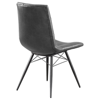 and Gunmetal Tufted Back Upholstered Dining Chairs (Set of 4)