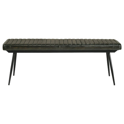 Upholstered Tufted Cushion Side Bench