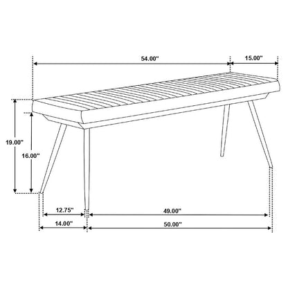 Upholstered Tufted Cushion Side Bench