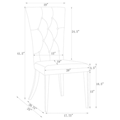 Tufted Back Side Chair (Set of 2)