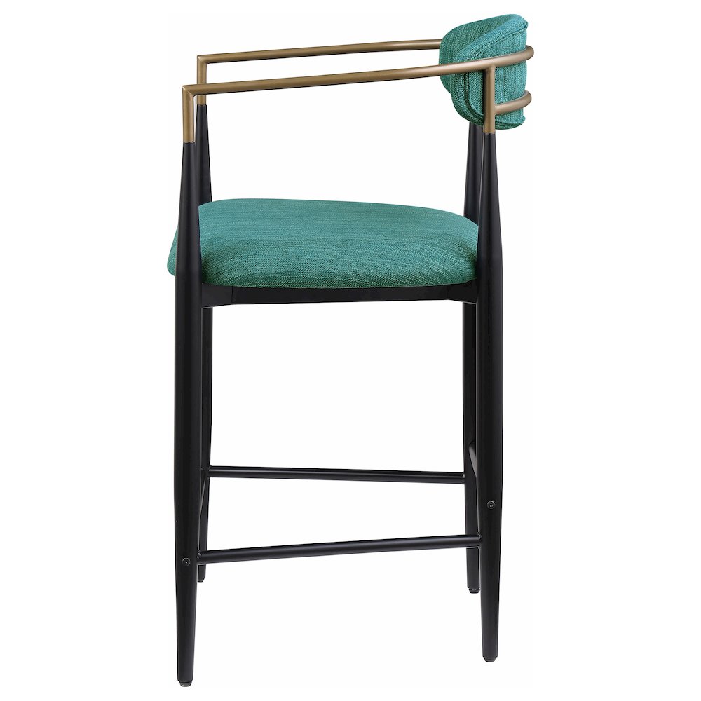 Upholstered Stool with Metal Leg