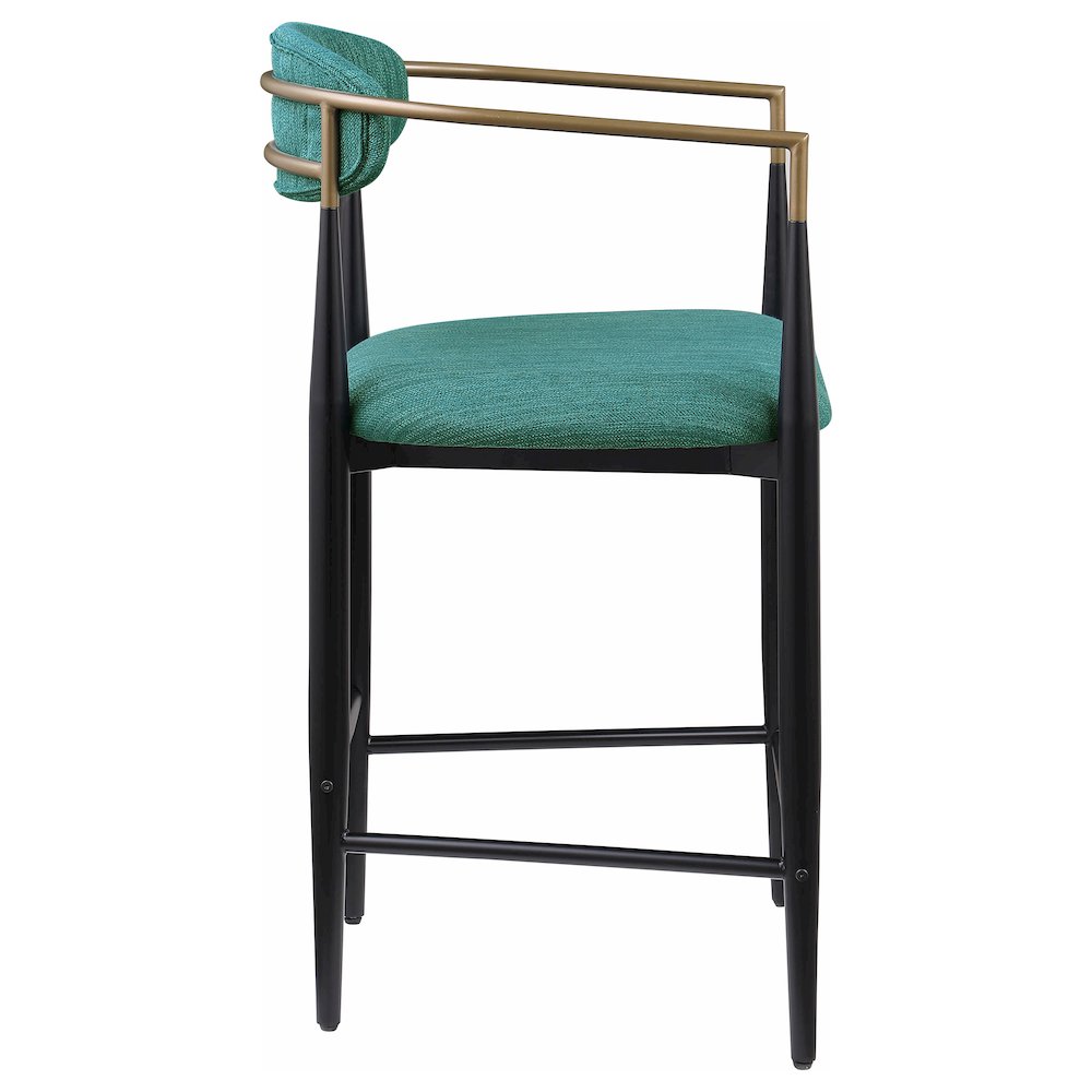 Upholstered Stool with Metal Leg