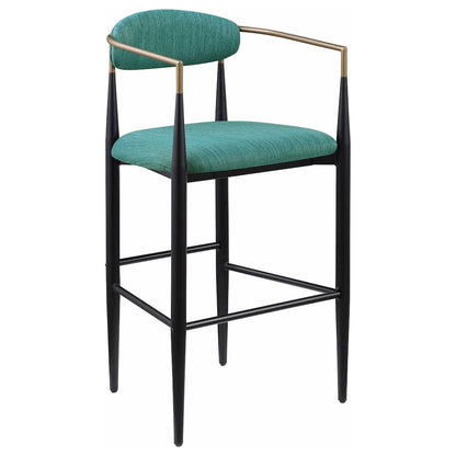 Upholstered Stool with Metal Leg