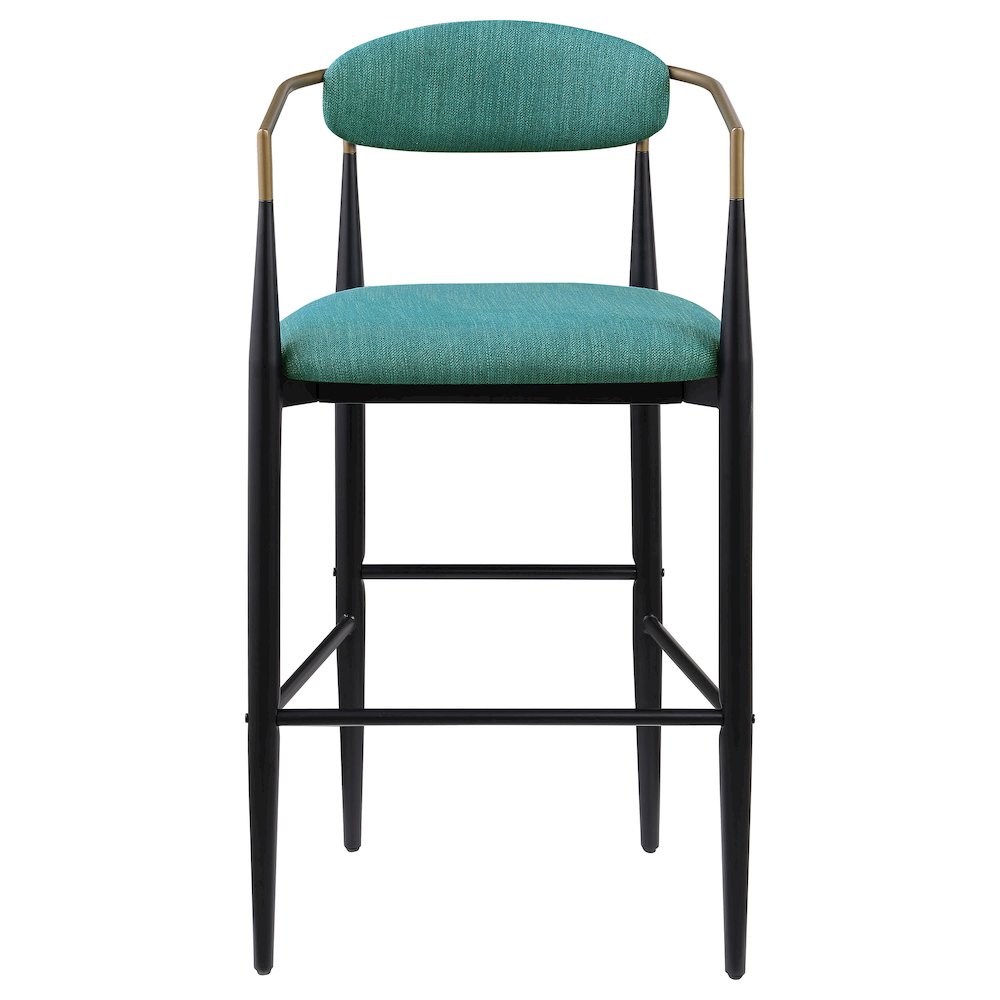 Upholstered Stool with Metal Leg
