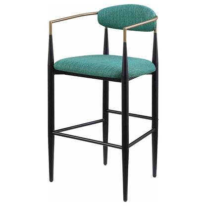 Upholstered Stool with Metal Leg