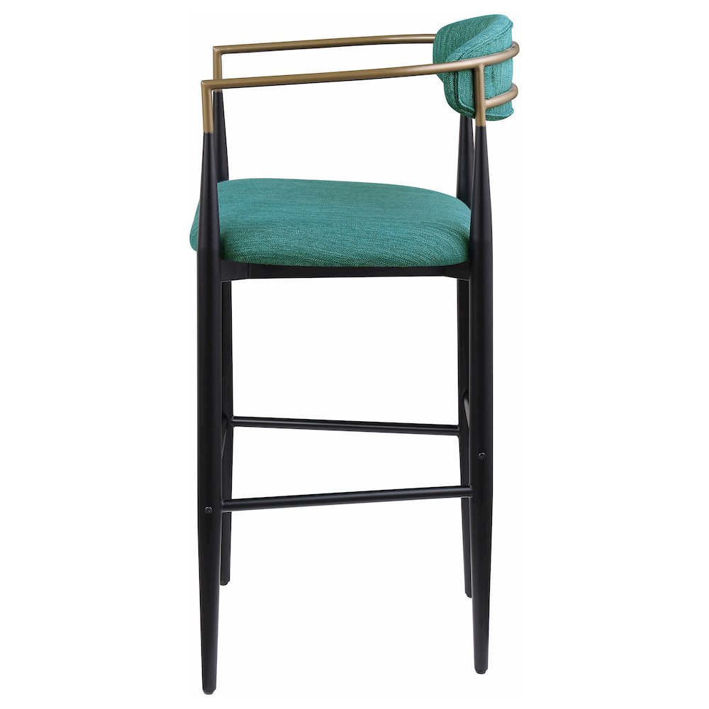 Upholstered Stool with Metal Leg