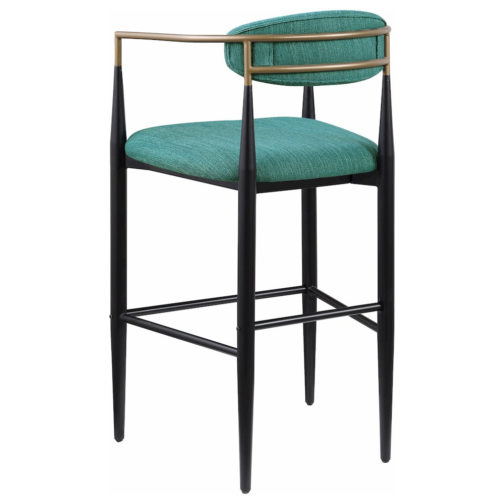 Upholstered Stool with Metal Leg