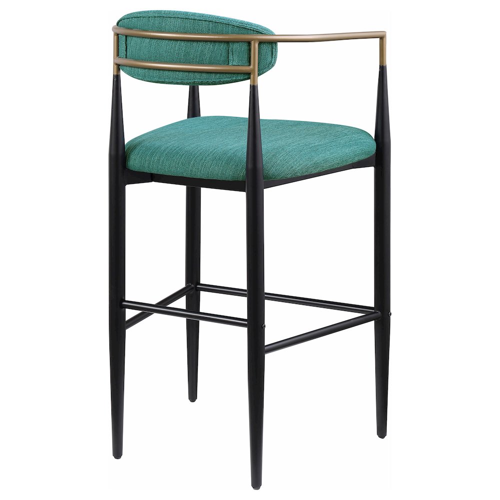 Upholstered Stool with Metal Leg