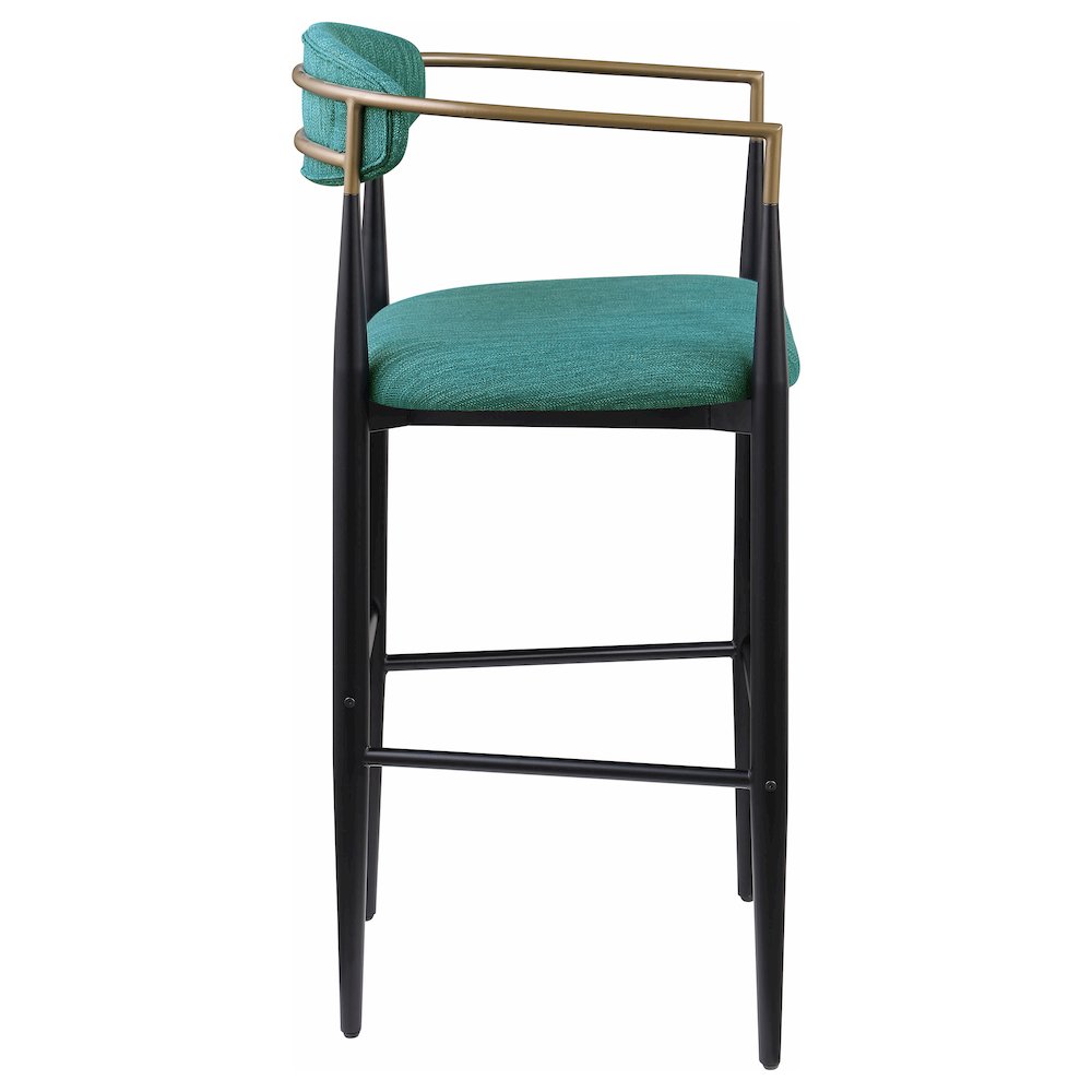 Upholstered Stool with Metal Leg