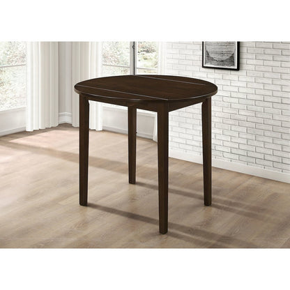 Cappuccino and Tan 3-piece Dining Set with Drop Leaf
