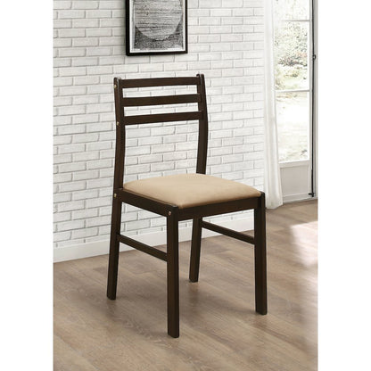 Cappuccino and Tan 3-piece Dining Set with Drop Leaf