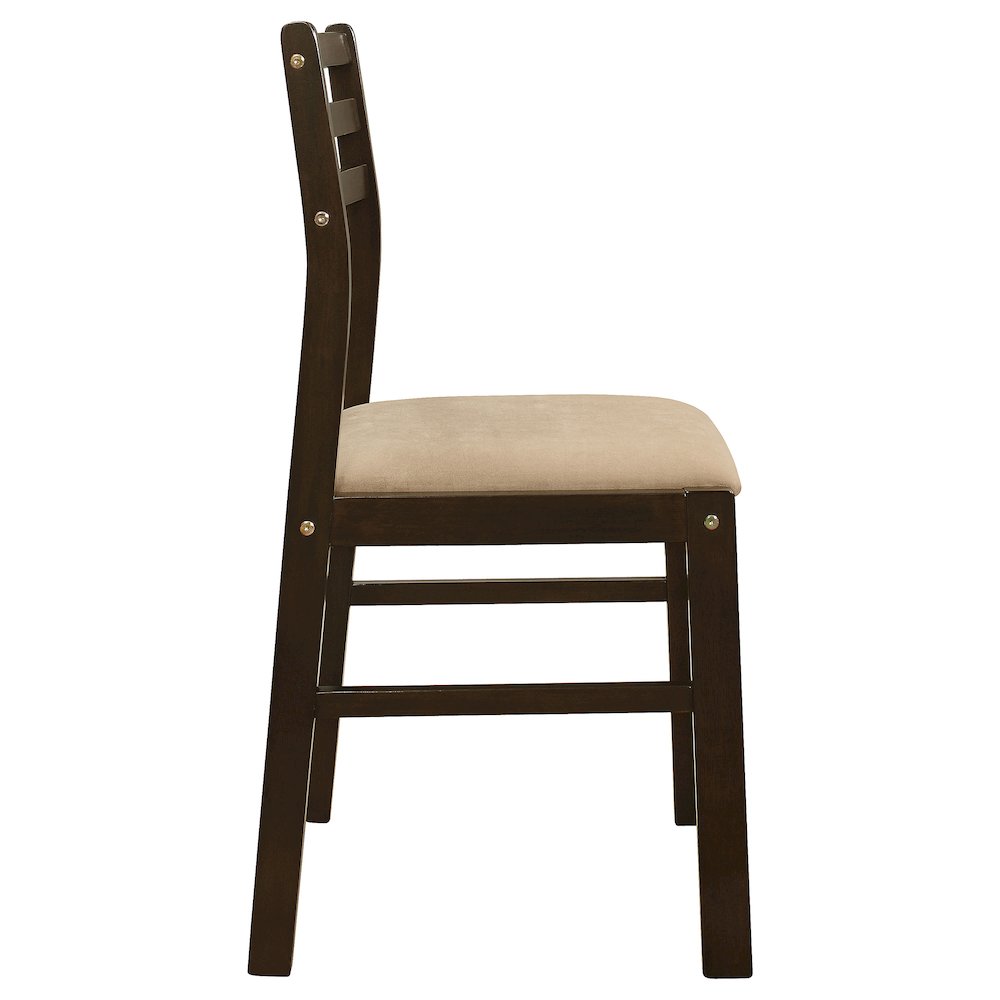 Cappuccino and Tan 3-piece Dining Set with Drop Leaf