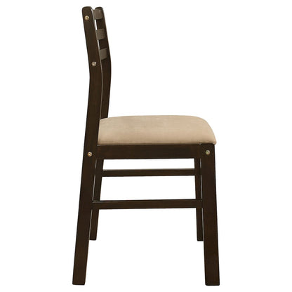 Cappuccino and Tan 3-piece Dining Set with Drop Leaf