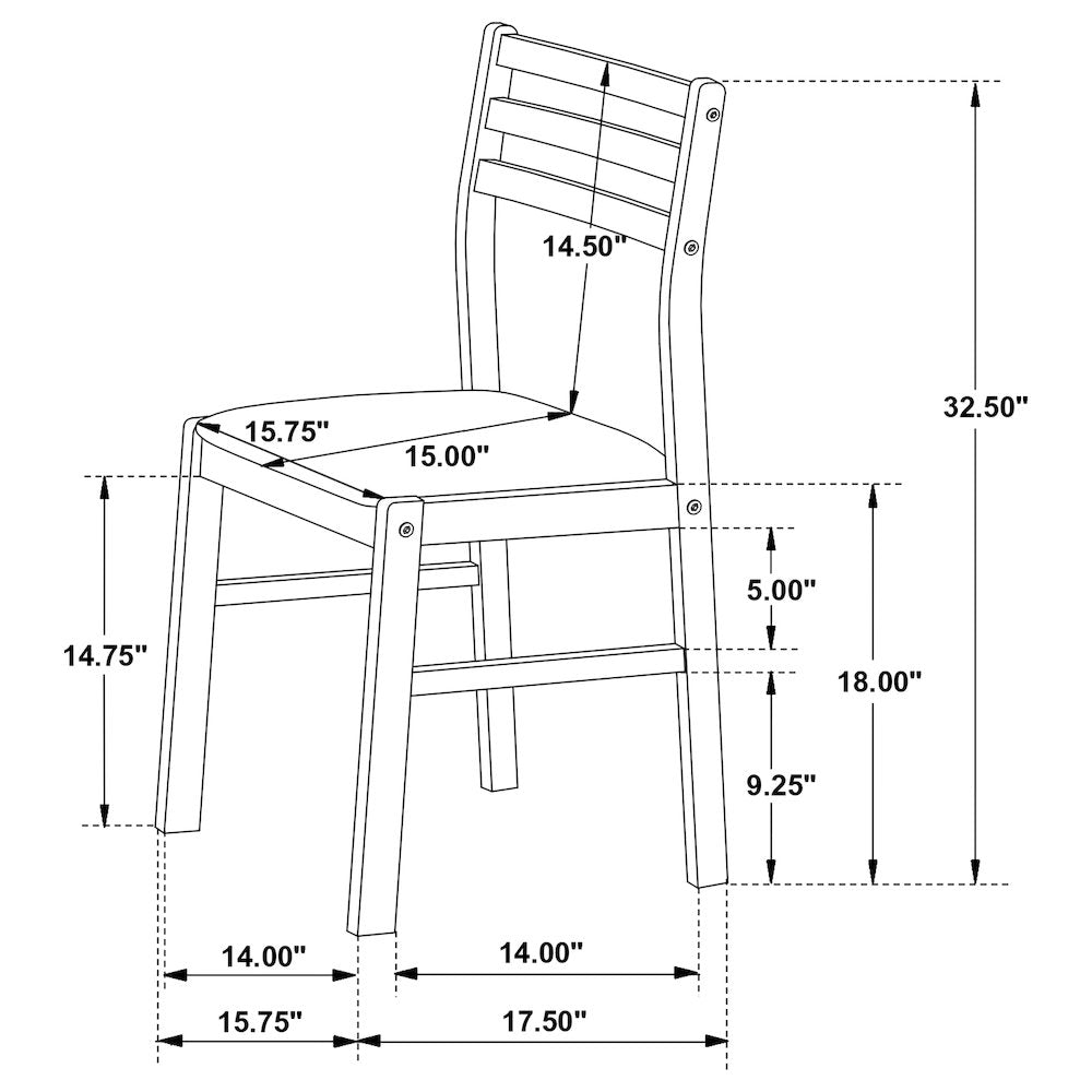 Cappuccino and Tan 3-piece Dining Set with Drop Leaf