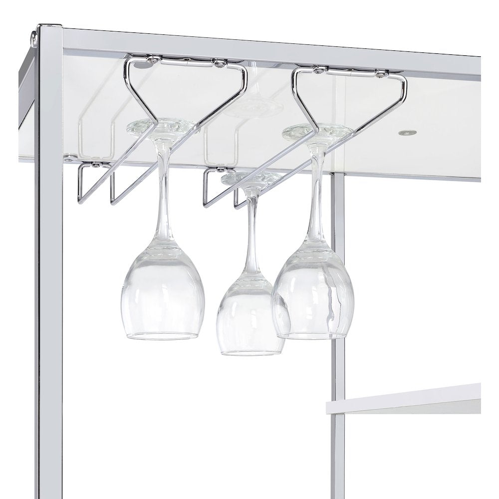 White High Gloss 6-shelf Wine Cabinet