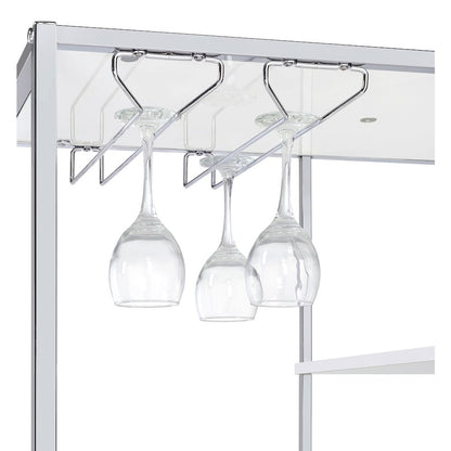 White High Gloss 6-shelf Wine Cabinet