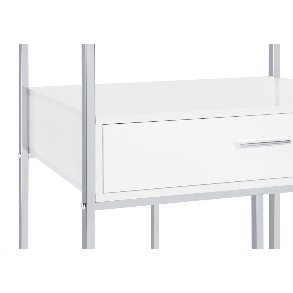 White High Gloss 6-shelf Wine Cabinet