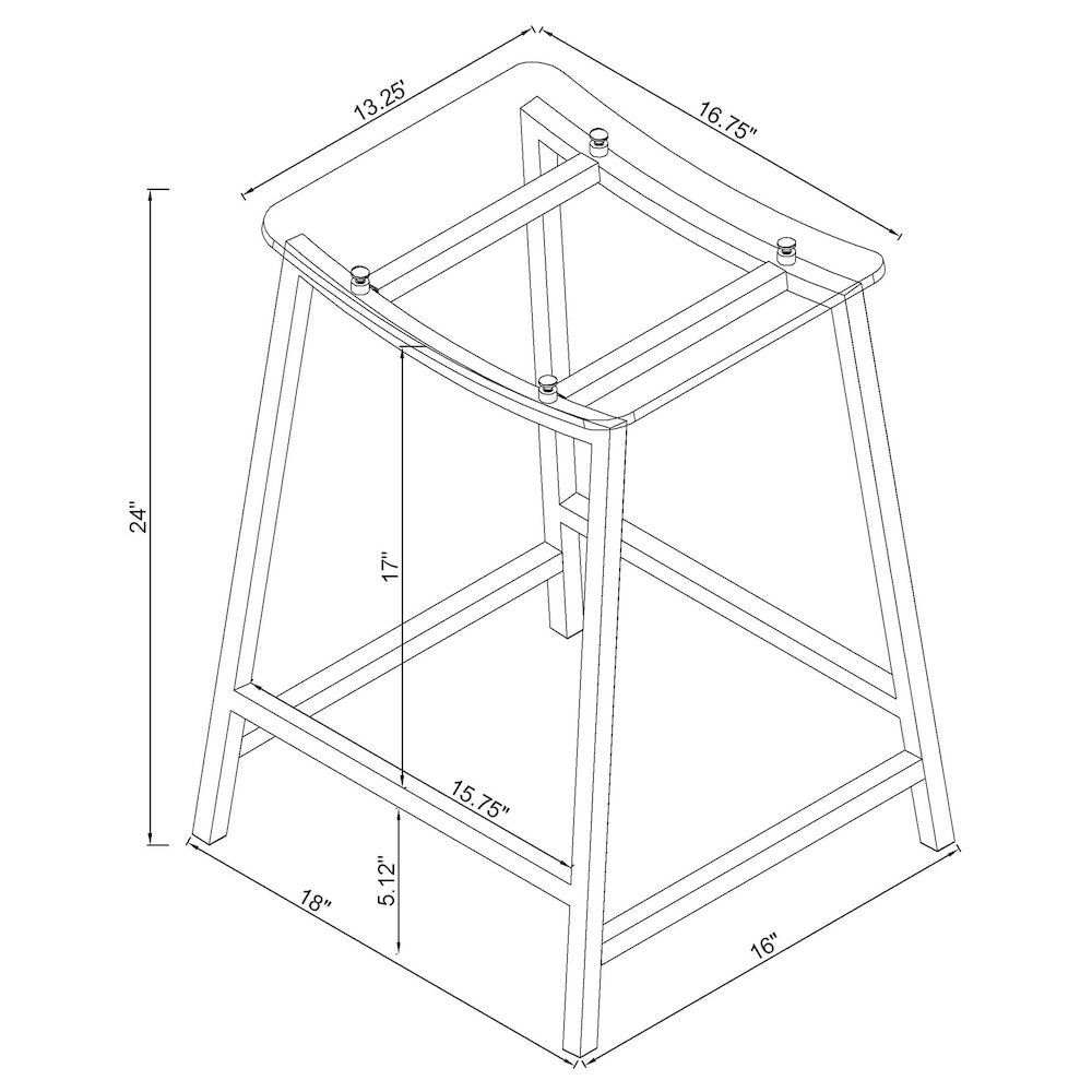 Clear and Chrome Stools (Set of 2)