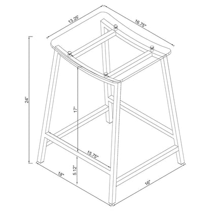 Clear and Chrome Stools (Set of 2)