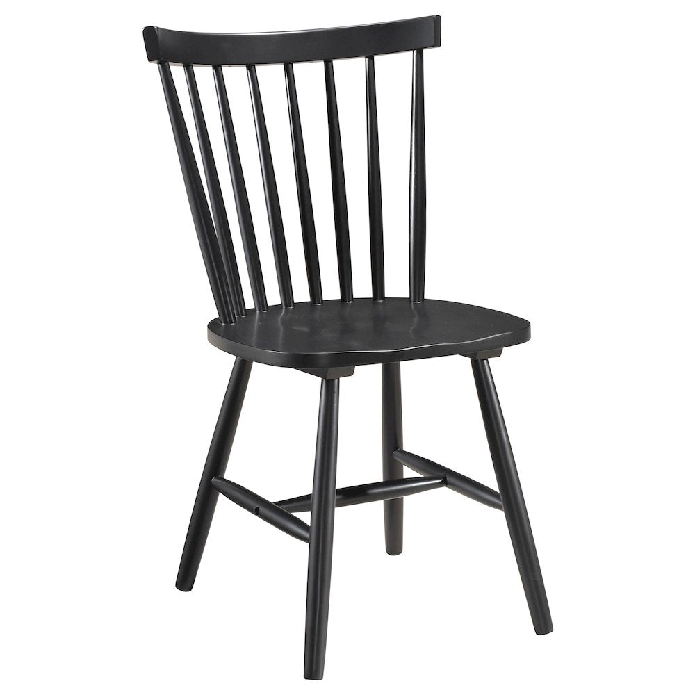 Black Tapered Leg Side Chair (Set of 2)