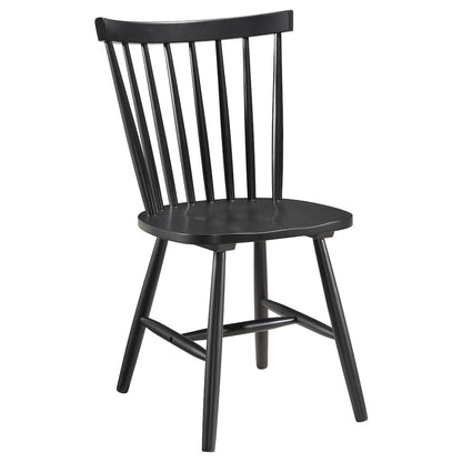 Black Tapered Leg Side Chair (Set of 2)
