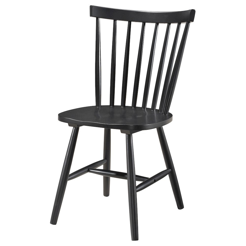 Black Tapered Leg Side Chair (Set of 2)