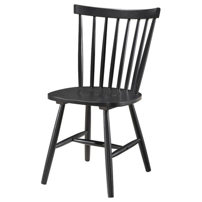 Black Tapered Leg Side Chair (Set of 2)