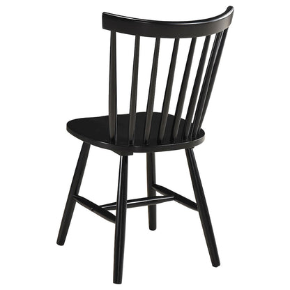 Black Tapered Leg Side Chair (Set of 2)