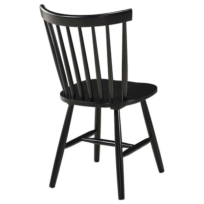 Black Tapered Leg Side Chair (Set of 2)