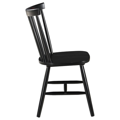 Black Tapered Leg Side Chair (Set of 2)