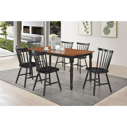 Black Tapered Leg Side Chair (Set of 2)