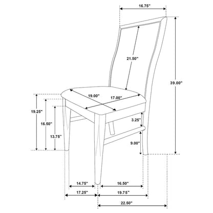 Dreydon Barley Upholstered Dining Side Chair (Set of 2)