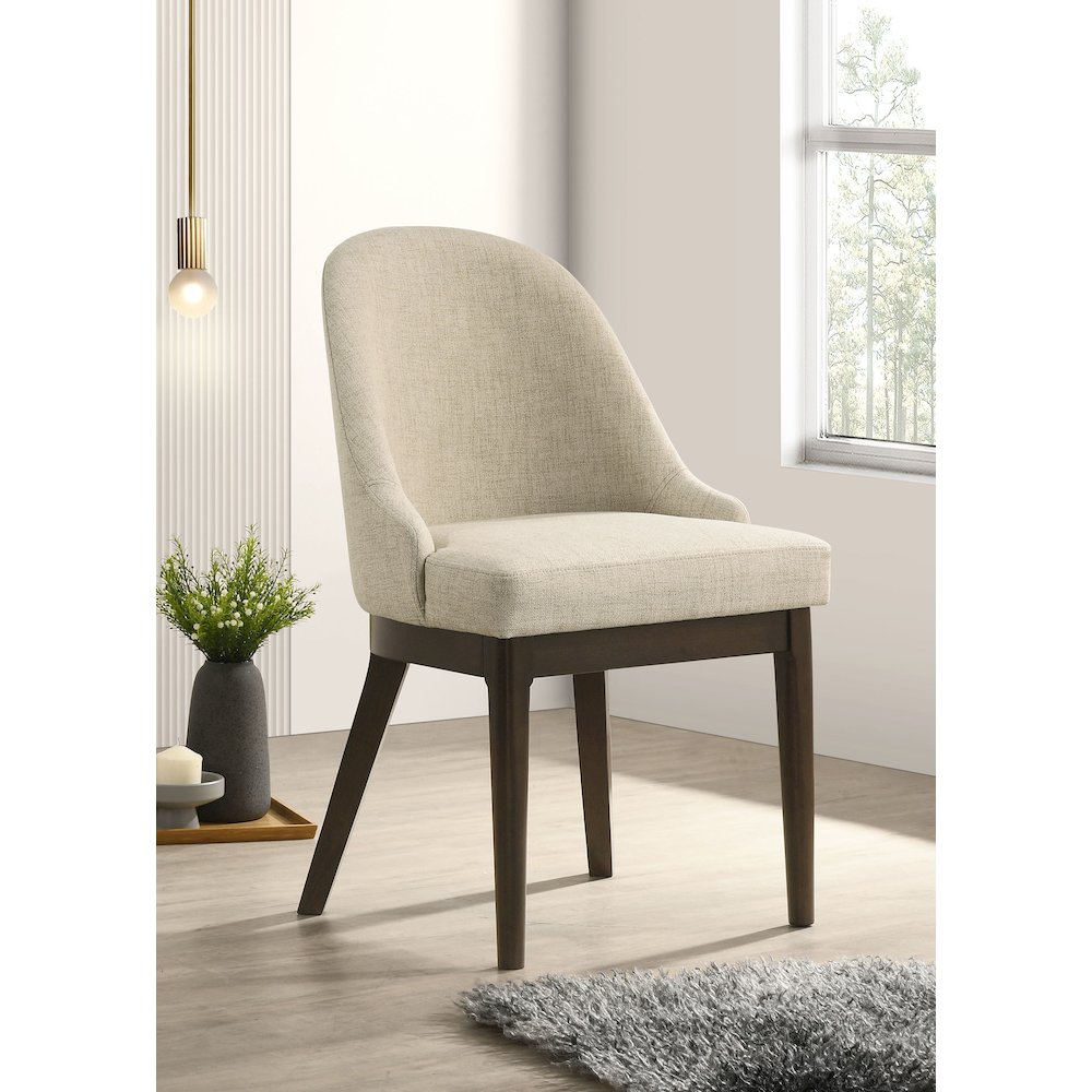 Blakely Beige Upholstered Dining Side Chair (Set of 2)