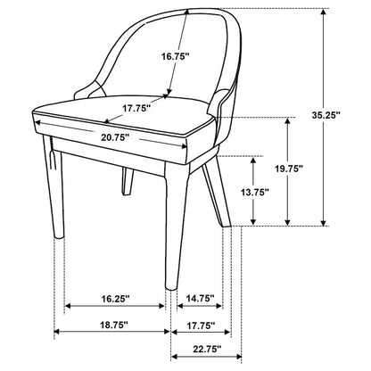 Blakely Beige Upholstered Dining Side Chair (Set of 2)