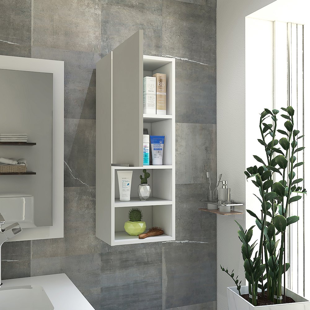 Rectangle 2-Shelf Medicine Cabinet White