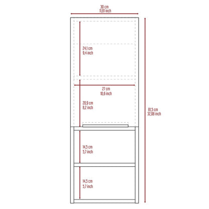 Rectangle 2-Shelf Medicine Cabinet White