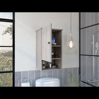 1-Shelf Medicine Cabinet Light Grey