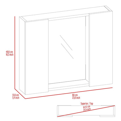 1-Drawer Medicine Cabinet Light Grey
