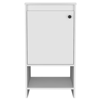 1-Shelf Freestanding Vanity Cabinet White