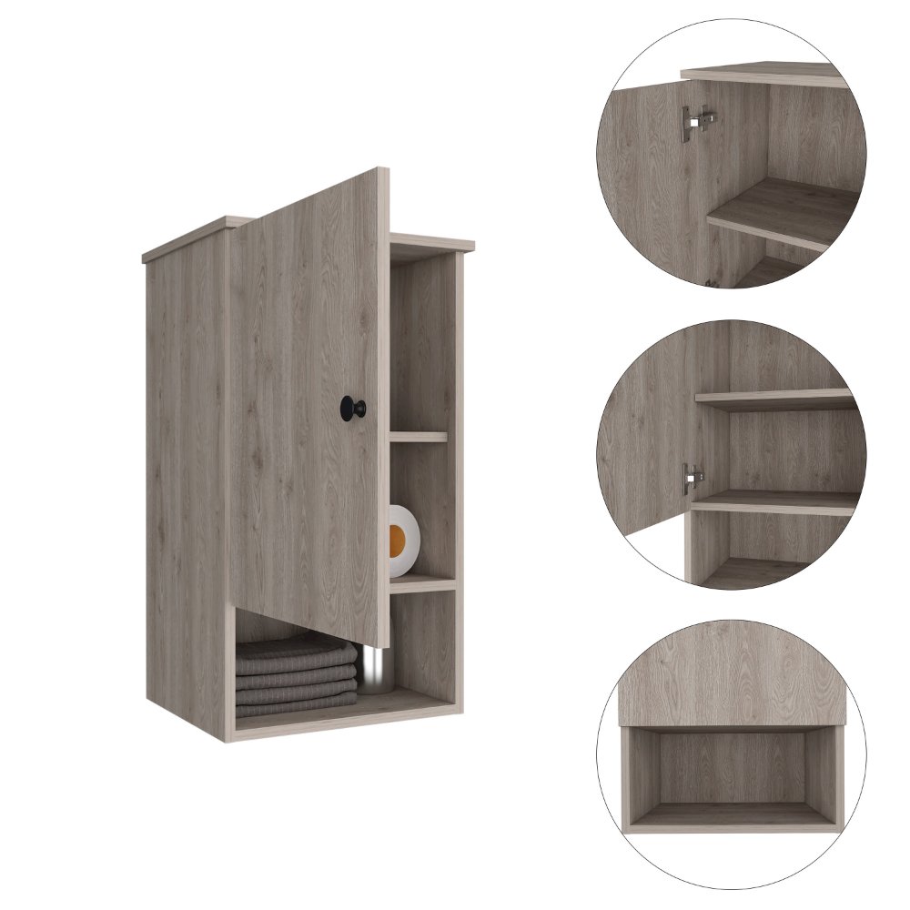 1-Shelf Medicine Cabinet Light Grey